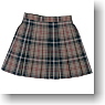 For 60cm Pleats Tartan Mini Skirt (Beige Tartan-checked) (Fashion Doll)