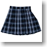 For 60cm Pleats Tartan Mini Skirt (Navy Tartan-checked) (Fashion Doll)