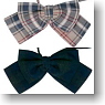 For 60cm Ribbon Tie Set B (Beige/Green Tartan-checked) (Fashion Doll)