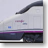 AVE Renfe Operadora Serie 100 (conjunto de 10 coches) (New Color, White/Purple Stripe) (10-Car Set) (Model Train)
