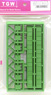 デッキガーダー橋 (緑) (3セット入り・組み立てキット) (鉄道模型)