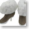 2way Short Boots with Boa (Brown) (Fashion Doll)