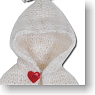 For 23cm Heart Button Cape (White) (Fashion Doll)