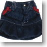 For 23cm Heart PK Denim Skirt (Navy) (Fashion Doll)