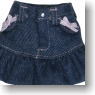 For 23cm Heart PK Denim Skirt (Blue) (Fashion Doll)