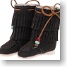 Fringe Suede Boots (Dark Brown) (Fashion Doll)