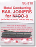 (N/HO Narrow (OO-9/HO-e)) Metal Conducting Rail Joiners for N/OO9 (24pcs.) (Model Train)