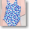 One-Piece Swimsuit (Blue Petit Flowered) (Fashion Doll)