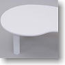 アクリル豆型テーブルセット(クッション二枚付) (ホワイト) (ドール)