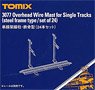 Overhead Wire Mast for Single Tracks (Steel Frame Type/Set of 24) (Model Train)