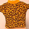 T-Shirt (Leopard-print pattern /Yellow) (Fashion Doll)