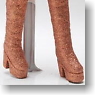 Platform Boots Thickness normality (Bronze Lame) (Fashion Doll)