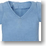 Fanny Fanny V-necked T-shirt (Light Blue) (Fashion Doll)
