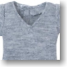 Fanny Fanny V-necked T-shirt (Gray) (Fashion Doll)