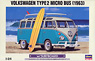 Volkswagen Type 2 Micro Bus (1963) w/Surfboard (Model Car)