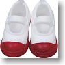 Soft Vinyl Indoor Shoes (White/Red) (Fashion Doll)