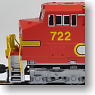 GE C44-9W BNSF Warbonnet #722 (Red/Silver/Warbonnet Color) (Model Train)