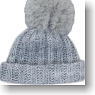 Knit hat (w/Pom-pon) (Gray) (Fashion Doll)