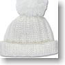 Knit hat (w/Pom-pon) (Off White) (Fashion Doll)