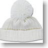 For 60cm knit Hat (w/Pom-pon) (Off Whiter) (Fashion Doll)