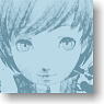 Persona 4 Chie T-shirt Light Blue S (Anime Toy)