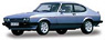 フォード カプリ 2.8 インジェクション 1984 (アークティックブルー) (ミニカー)