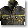InHouse Production - Male Outfit: Vintage Denim Jacket (Black) iH-002A (Fashion Doll)