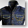InHouse Production - Male Outfit: Vintage Denim Jacket (Dark Blue) iH-002B (Fashion Doll)