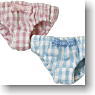 23cm Gingham Pants Set (Light Blue Check/Pink Check) (Fashion Doll)
