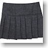 for 50cm Pleats Skirt with Suspenders (Dark Gray) (Fashion Doll)