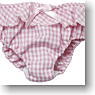 For 60cm Check Frill Pants (Pink Check) (Fashion Doll)