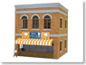 [Miniatuart] Visual Scene Series : A shop at the corner of a street -3 (Unassembled Kit) (Model Train)