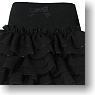 Georgette Tiered Skirt (Black) (Fashion Doll)