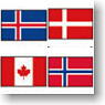 世界の国旗 クリアファイルセット C(デンマーク、ノルウェー、アイスランド、カナダ) (キャラクターグッズ)