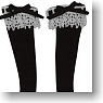 PN Lolita High Socks (Black/White) (Fashion Doll)