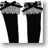 PN Lolita Over Knee Socks (Black/White) (Fashion Doll)