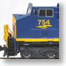 GE ES44AC `GEVO` CSX Dark Future (#754) (Dark Blue/Yellow Nose/Yellow Letter) (Model Train)