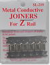 (Z) Metal Rail Joiners (12 pcs.) (Model Train)
