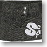 SnottyCat Logo Denim Mini Skirt (Black) (Fashion Doll)