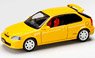 Honda Civic TYPE R (EK9) 1997 Sunlight Yellow w/Engine Display Model (Diecast Car)