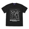 Godzilla Successive Generations Godzilla Height Comparison Chart T-Shirt Sumi L (Anime Toy)