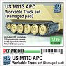 US M113 APC Workable Track Set - Damaged pad (Plastic model)
