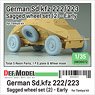 WW2 German Sd.kfz 222/223 Sagged wheel Set(2) - Early (for Tamiya) (Plastic model)
