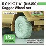 R.O.K K311A1 Armoured truck (KM450) Sagged Wheel Set (for Academy) (Plastic model)