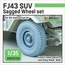 FJ43 SUV Sagged Wheel Set (for AK interactive) (Plastic model)