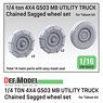 WW2 US 1/4 ton G503 Utility Truck Chained Wheel Set (for Takom) (Plastic model)