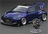 PANDEM GR YARIS (4BA) Blue Metallic With Engine (Diecast Car)