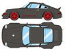 Singer 911 DLS 2022 グロスビジブルカーボン (レッド ホイール) (ミニカー)