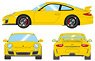 Porsche 911 (997.2) GT3 2010 スピードイエロー (ミニカー)