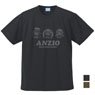 Girls und Panzer das Finale Anzio High School Dry T-Shirt Gunmetal S (Anime Toy)